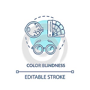 Color blindness concept icon