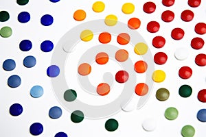 color blindness test with circles and dots
