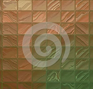 Color blocks with textures and patterns.