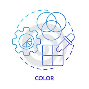 Color blue gradient concept icon