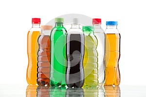 Color bottle isolated on a white