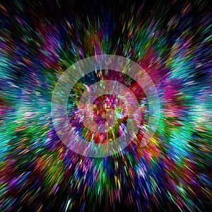 Color burst background. Zoom blur