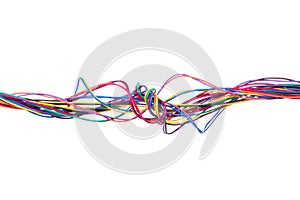 Color cable wire isolated on white