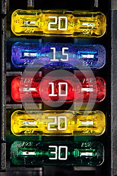 Color car fuse