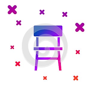 Color Chair icon isolated on white background. Gradient random dynamic shapes. Vector