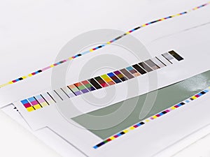 Color chart on Digital Printing Offset Industry Layout work process