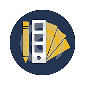 Color chart Isolated Vector icon Which can easily modify or edit