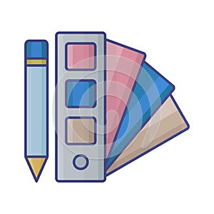Color chart Isolated Vector icon Which can easily modify or edit