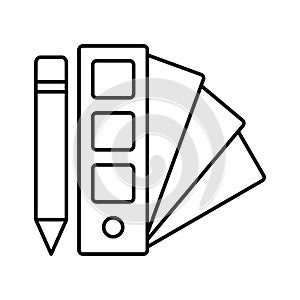 Color chart Isolated Vector icon Which can easily modify or edit
