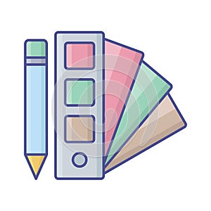 Color chart Vector Icon which can easily modify or edit