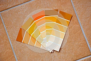 Color charts on tiles