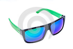 Color Children sunglasses, sun shades or spectacles isolated on