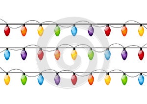 Color Christmas light bulbs