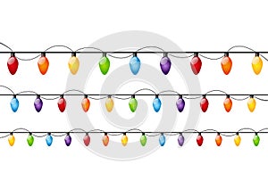 Color Christmas light bulbs
