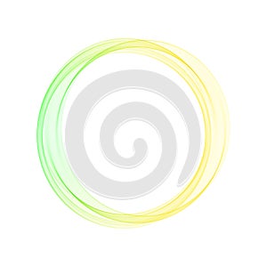 color circle. yellow green wave. abstract vector background. eps 10