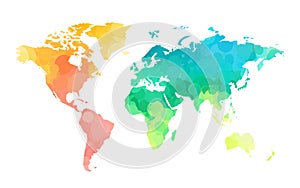 Color circles world map pattern