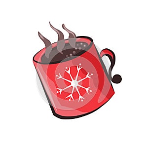 Color clip art from a red coffee mug.