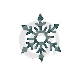 Color clipart of a blue snowflake.