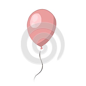 Color clipart of a pink balloon.