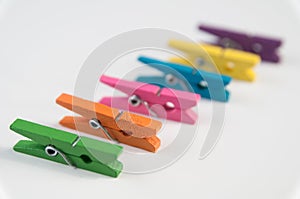 Color clothes pegs