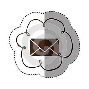 color cloud services e-mail network icon