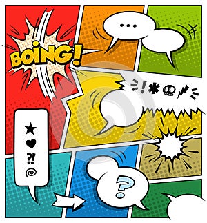 Color Comic Book Page Template