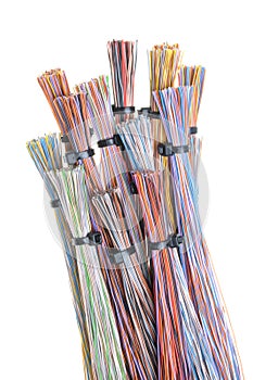 Color computer cable with cable ties