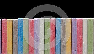 Color crayons in line