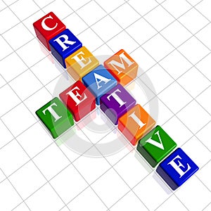 Color creative team like crossword