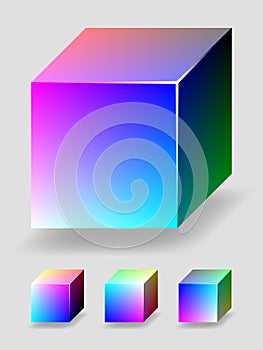 Color cube - magenta and cyan
