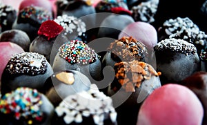 Color Cupcakes in Ice Cream Cones