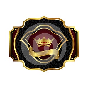 Color decorative ornate gold frame