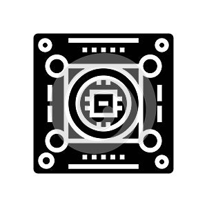 color detection sensor glyph icon vector illustration