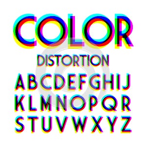 Color distortion alphabet