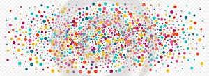 Color Dot Abstract Vector Panoramic Transparent