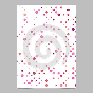 Color dot pattern flyer template - vector cover background graphic