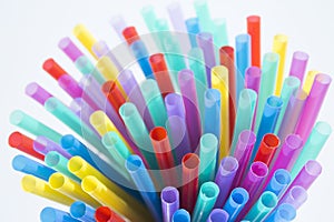 Color drinking straws