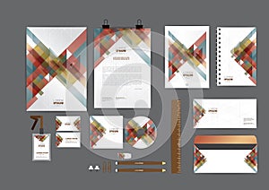 Color earthtones corporate identity template for your business photo