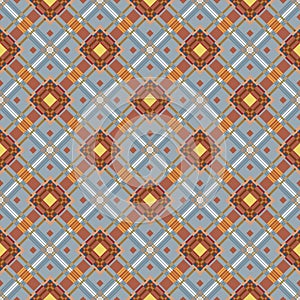 Color fabric plaid. Seamless illustration. Classic diagonale square textile pattern. photo