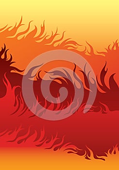 Color flames shape background