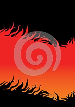 Color flames shape background