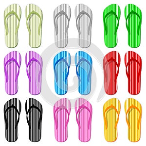 Color flip flop set