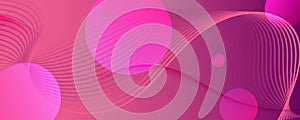 Color Flow Wave. Pink Gradient Wallpaper. 3d Lines.