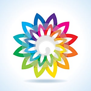 Color flower wheel background concept