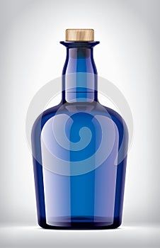 Color Glass Bottle on background.