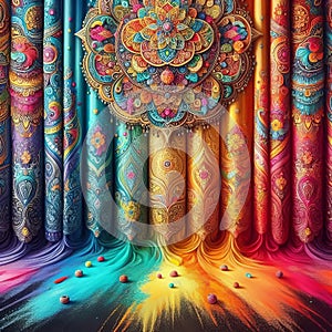 Color Gradient Curtains Curtains that transition through Holi co