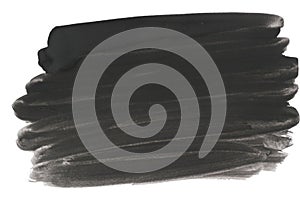 Black and gray tains flow isolated on white surface