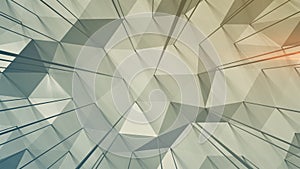 Color gradient surface with truangular polygons 3D render illustration