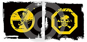 Color grunge danger banner