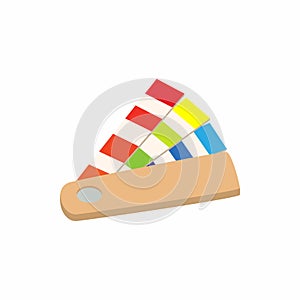 Color guide icon in cartoon style